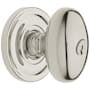 Baldwin Egg Reversible Non-Turning Two-Sided Dummy Door Knob Set from the Estate Collection Lifetime Polished Nickel