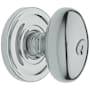 Baldwin Egg Reversible Non-Turning Two-Sided Dummy Door Knob Set from the Estate Collection Polished Chrome