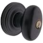 Baldwin Egg Reversible Non-Turning Two-Sided Dummy Door Knob Set from the Estate Collection Distressed Oil Rubbed Bronze