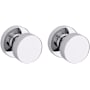 Baldwin Contemporary Non-Turning Two-Sided Dummy Door Knob Set with Round Rose Polished Chrome