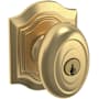 Baldwin 5237 Single Cylinder Keyed Entry Door Knob Set with R027 Rose from the Estate Collection Lifetime Satin Brass