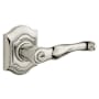 Baldwin 5237 Left Handed Single Cylinder Keyed Entry Door Lever Set with R027 Rose from the Estate Collection Lifetime Polished Nickel