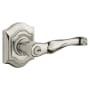 Baldwin Bethpage Style Reversible Non-Turning Two-Sided Dummy Door Lever Set from the Estate Collection Lifetime Polished Nickel