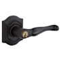 Baldwin 5237 Left Handed Single Cylinder Keyed Entry Door Lever Set with R027 Rose from the Estate Collection Oil Rubbed Bronze