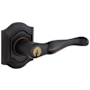 Baldwin 5237 Right Handed Single Cylinder Keyed Entry Door Lever Set with R027 Rose from the Estate Collection Oil Rubbed Bronze