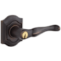 Baldwin 5237 Right Handed Single Cylinder Keyed Entry Door Lever Set with R027 Rose from the Estate Collection Venetian Bronze