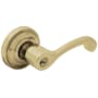 Baldwin 5245 Right Handed Single Cylinder Keyed Entry Door Lever Set with 5048 Rose from the Estate Collection Vintage Brass