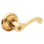 Baldwin Classic Style Single Cylinder Keyed Entry Door Knob Set with Classic Rosette from the Estate Collection Lifetime Polished Brass