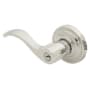 Baldwin Wave Style Single Cylinder Keyed Entry Door Knob Set with Wave Rosette from the Estate Collection Lifetime Polished Nickel