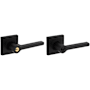 Baldwin Contemporary Non-Turning Two-Sided Dummy Door Lever Set with Square Rose Satin Black