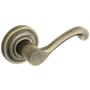 Baldwin Single Classic Estate Right Handed Lever without Rosettes Locking/Latching Mechanism Purchased Separately Satin Brass and Black