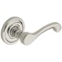 Baldwin 5445V Non-Turning Two-Sided Dummy Door Lever Set with 5048 Rose from the Estate Collection Lifetime Polished Nickel