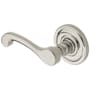 Baldwin 5445V Left Handed Non-Turning One-Sided Dummy Door Lever with 5048 Rose from the Estate Collection Lifetime Polished Nickel