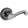 Baldwin 5445V Privacy Door Lever Set with 5048 Rose from the Estate Collection Lifetime Graphite Nickel