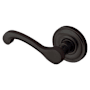 Baldwin 5445V Left Handed Non-Turning One-Sided Dummy Door Lever with 5048 Rose from the Estate Collection Oil Rubbed Bronze