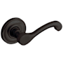 Baldwin 5445V Passage Door Lever Set with 5048 Rose from the Estate Collection Oil Rubbed Bronze