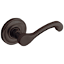 Baldwin 5445V Privacy Door Lever Set with 5048 Rose from the Estate Collection Venetian Bronze