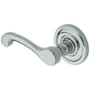 Baldwin 5445V Left Handed Non-Turning One-Sided Dummy Door Lever with 5048 Rose from the Estate Collection Polished Chrome