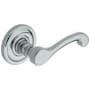 Baldwin Single Classic Estate Left Handed Lever without Rosettes Locking/Latching Mechanism Purchased Separately Polished Chrome