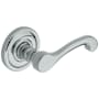 Baldwin 5445V Privacy Door Lever Set with 5048 Rose from the Estate Collection Polished Chrome