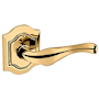 Baldwin 5447V Passage Door Lever Set with R027 Rose from the Estate Collection Lifetime Polished Brass