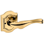 Baldwin 5447V Privacy Door Lever Set with R027 Rose from the Estate Collection Lifetime Polished Brass