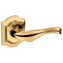 Baldwin 5447V Right Handed Non-Turning One-Sided Dummy Door Lever with R027 Rose from the Estate Collection Lifetime Polished Brass