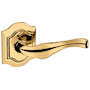 Baldwin 5447V Right Handed Non-Turning One-Sided Dummy Door Lever with R027 Rose from the Estate Collection Lifetime Polished Brass