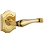 Baldwin Bethpage Estate Right Handed Single Lever without Rosettes Locking/Latching Mechanism Purchased Separately Non-Lacquered Brass