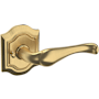 Baldwin 5447V Privacy Door Lever Set with R027 Rose from the Estate Collection Lifetime Satin Brass