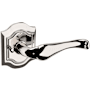 Baldwin 5447V Privacy Door Lever Set with R027 Rose from the Estate Collection Lifetime Polished Nickel