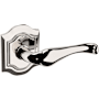 Baldwin 5447V Right Handed Non-Turning One-Sided Dummy Door Lever with R027 Rose from the Estate Collection Lifetime Polished Nickel