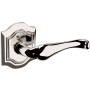 Baldwin 5447V Right Handed Non-Turning One-Sided Dummy Door Lever with R027 Rose from the Estate Collection Lifetime Polished Nickel