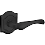 Baldwin 5447V Non-Turning Two-Sided Dummy Door Lever Set with R027 Rose from the Estate Collection Satin Black