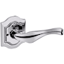 Baldwin 5447V Privacy Door Lever Set with R027 Rose from the Estate Collection Polished Chrome