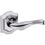 Baldwin 5447V Right Handed Non-Turning One-Sided Dummy Door Lever with R027 Rose from the Estate Collection Polished Chrome