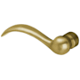 Baldwin Single Beavertail Estate Left Handed Lever Without Rosettes Locking/Latching Mechanism Purchased Separately Lifetime PVD Satin Brass