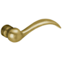 Baldwin Pair of Beavertail Estate Levers without Rosettes Locking/Latching Mechanism Purchased Separately Lifetime PVD Satin Brass