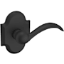 Baldwin 5452V Right Handed Non-Turning One-Sided Dummy Door Lever with R030 Rose from the Estate Collection Satin Black