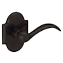 Baldwin 5452V Right Handed Non-Turning One-Sided Dummy Door Lever with R030 Rose from the Estate Collection Distressed Oil Rubbed Bronze