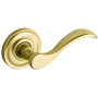 Baldwin Individual Wave Estate Lever without Rosettes Lifetime PVD Satin Brass