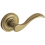 Baldwin Individual Wave Estate Lever without Rosettes Vintage Brass