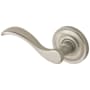 Baldwin Single Left Hand Wave Estate Non-Turning One-Sided Door Lever without Rosettes Locking/Latching Mechanism Purchased Separately Lifetime Satin Nickel