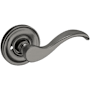 Baldwin 5455V Privacy Door Lever Set with 5048 Rose from the Estate Collection Lifetime Graphite Nickel