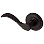 Baldwin 5455V Left Handed Non-Turning One-Sided Dummy Door Lever with 5048 Rose from the Estate Collection Oil Rubbed Bronze