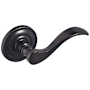 Baldwin 5455V Right Handed Non-Turning One-Sided Dummy Door Lever with 5048 Rose from the Estate Collection Venetian Bronze