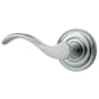 Baldwin 5455V Left Handed Non-Turning One-Sided Dummy Door Lever with 5048 Rose from the Estate Collection Polished Chrome