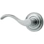 Baldwin Single Left Hand Wave Estate Non-Turning One-Sided Door Lever without Rosettes Locking/Latching Mechanism Purchased Separately Polished Chrome