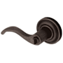 Baldwin Single Left Hand Wave Estate Non-Turning One-Sided Door Lever without Rosettes Locking/Latching Mechanism Purchased Separately Distressed Oil Rubbed Bronze