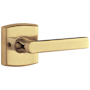 Baldwin Individual Soho Estate Lever without Rosettes Locking/Latching Mechanism Purchased Separately Lifetime Polished Brass